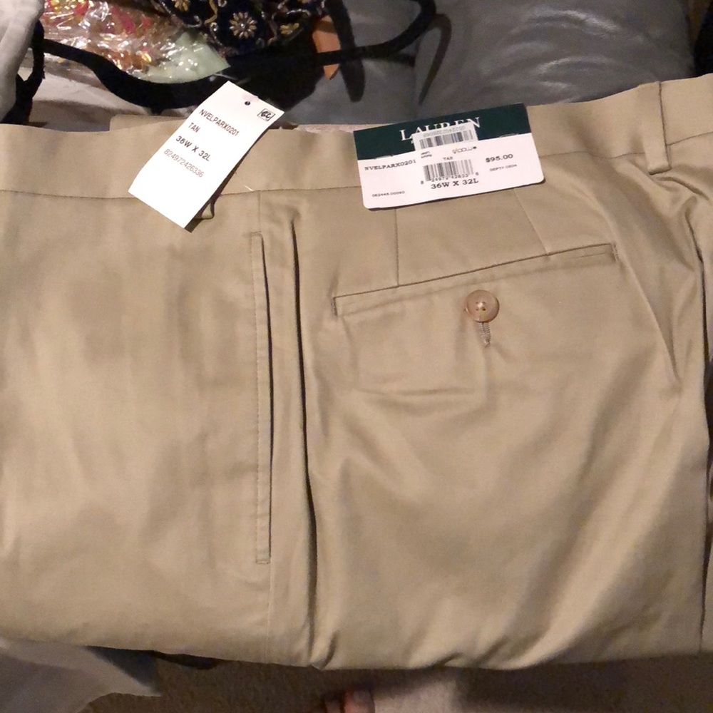 Ralph Lauren New w/ Tags Khaki strt Pants 36x32L